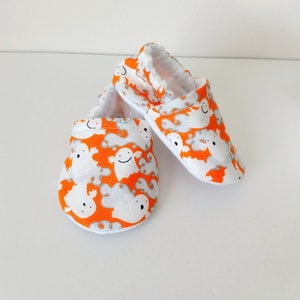 Halloween friendly ghosts baby shoes