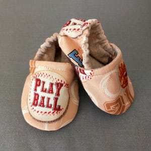 Baseball theme baby shoes