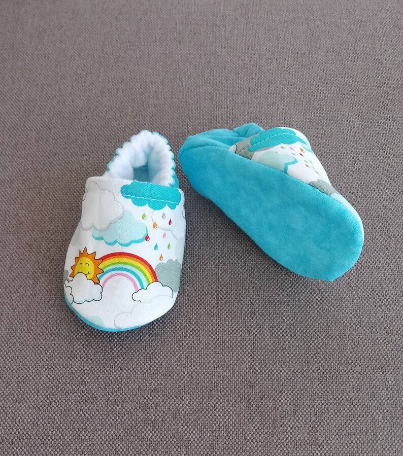 Rainbow baby soft shoes