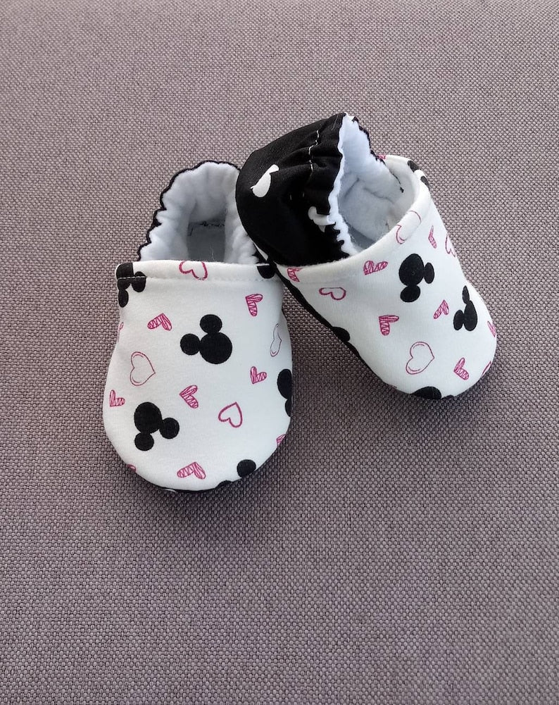 Inspired Mickey Ears soft baby shoes