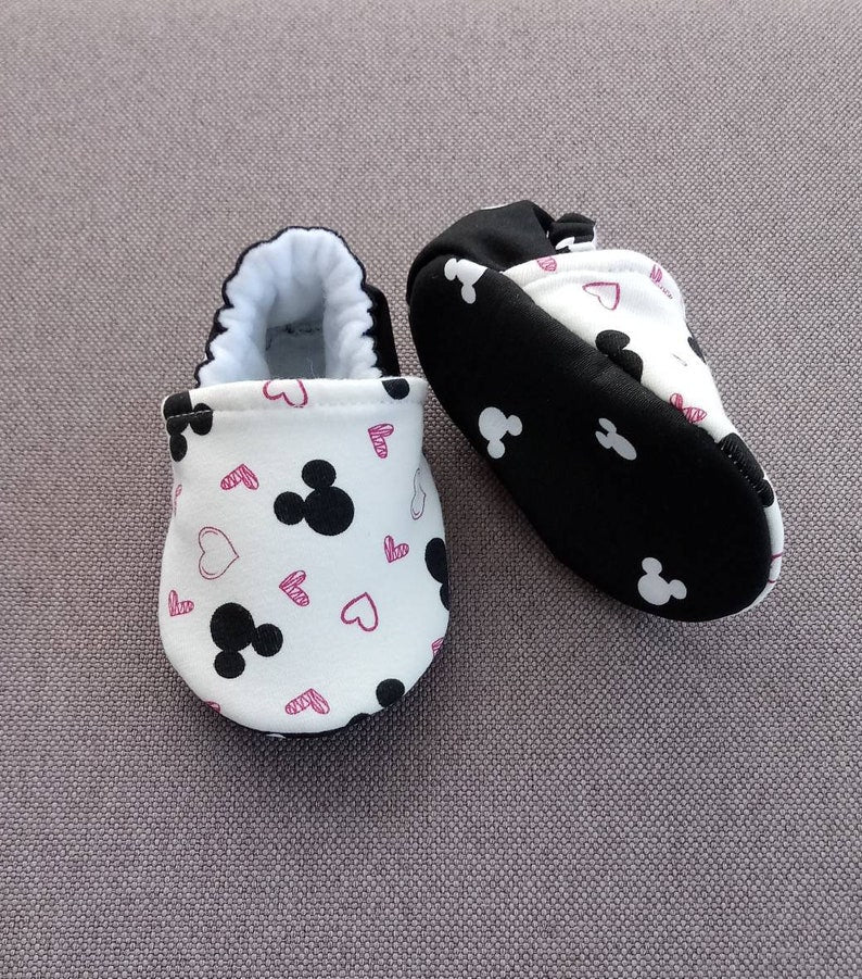 Inspired Mickey Ears soft baby shoes