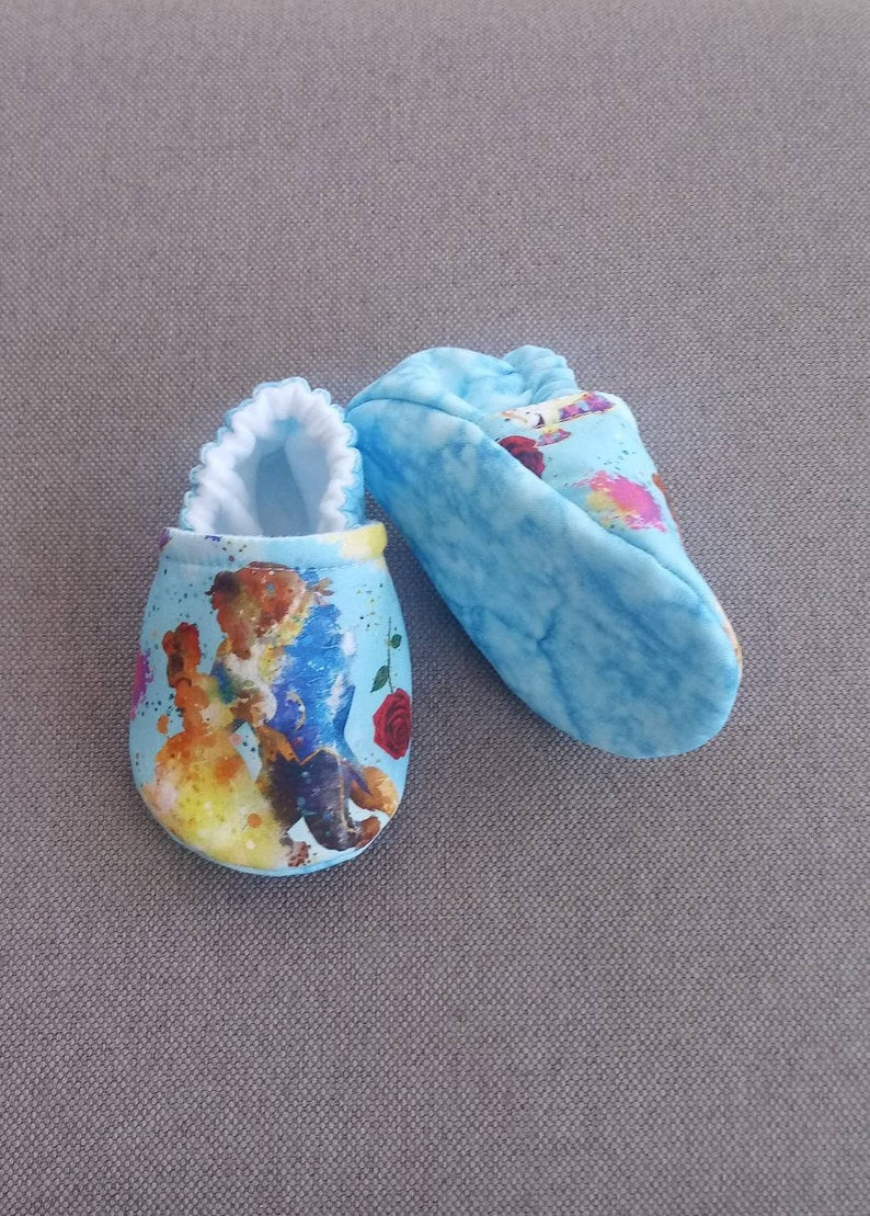 Theme Beauty and Beast inspired baby shoes
