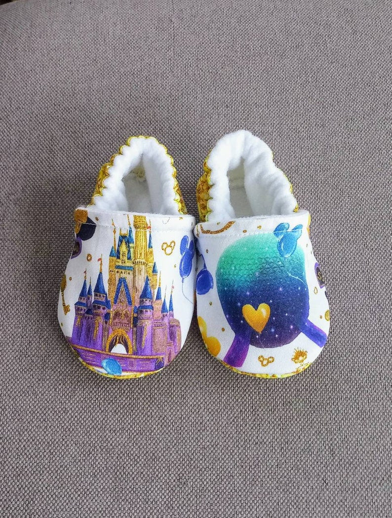 Disney castle theme baby shoes