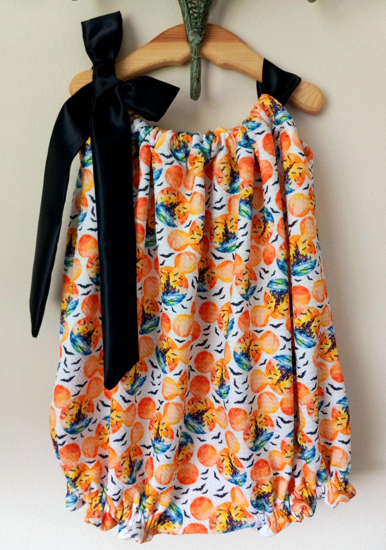 Halloween theme bubble romper with headband