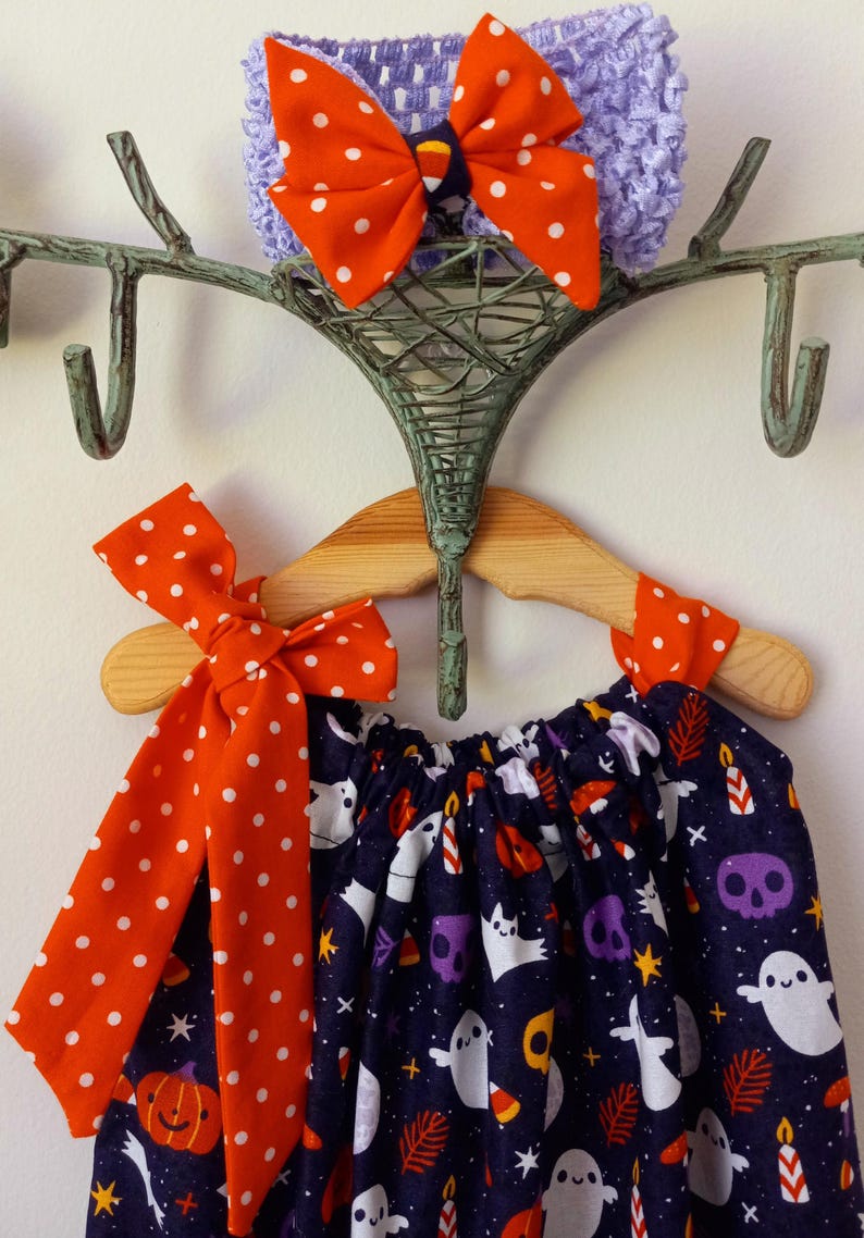 Halloween theme bubble romper with headband