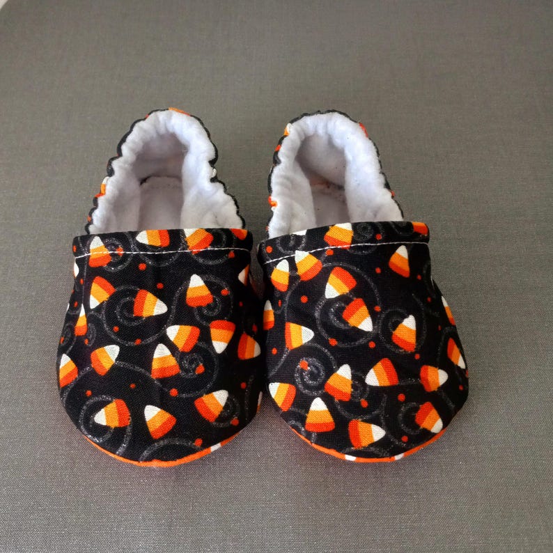 Halloween baby shoes ,candy corn baby shoes