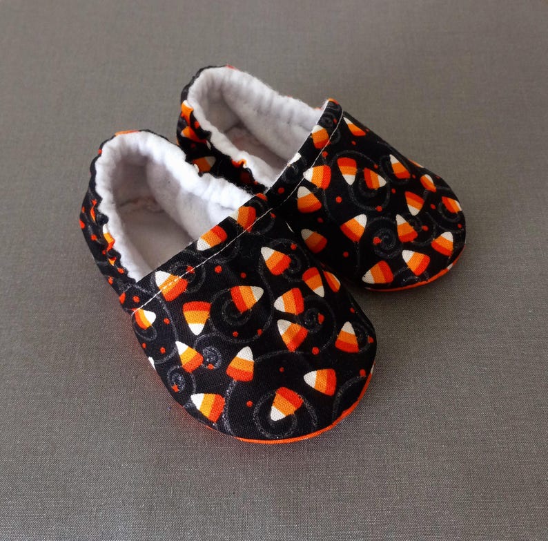 Halloween baby shoes ,candy corn baby shoes