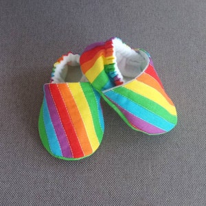 Rainbow theme baby shoes