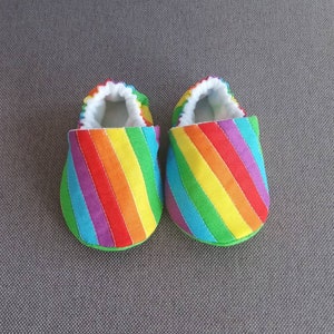 Rainbow theme baby shoes