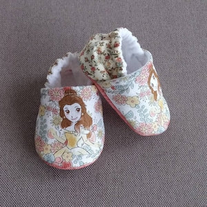 Inspired Belle Beauty theme floral baby soft shoes