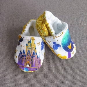 Disney castle theme baby shoes