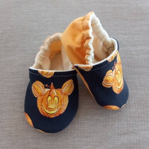 Halloweeen theme, Pumpkin Mickey inspired baby shoes