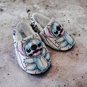 Inspired blue aliend baby shoes