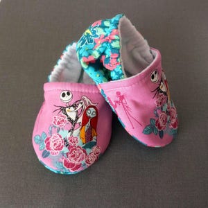 Inspired Nightmare before Christmas baby shoes. Jack and Sally baby shoes