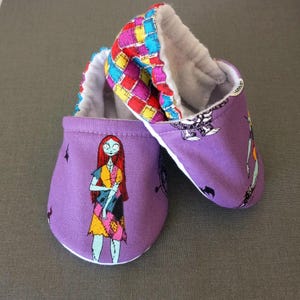 Sally inspired Nightmare before Christmas baby shoes. Sally baby shoes