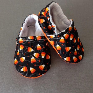 Halloween baby shoes ,candy corn baby shoes