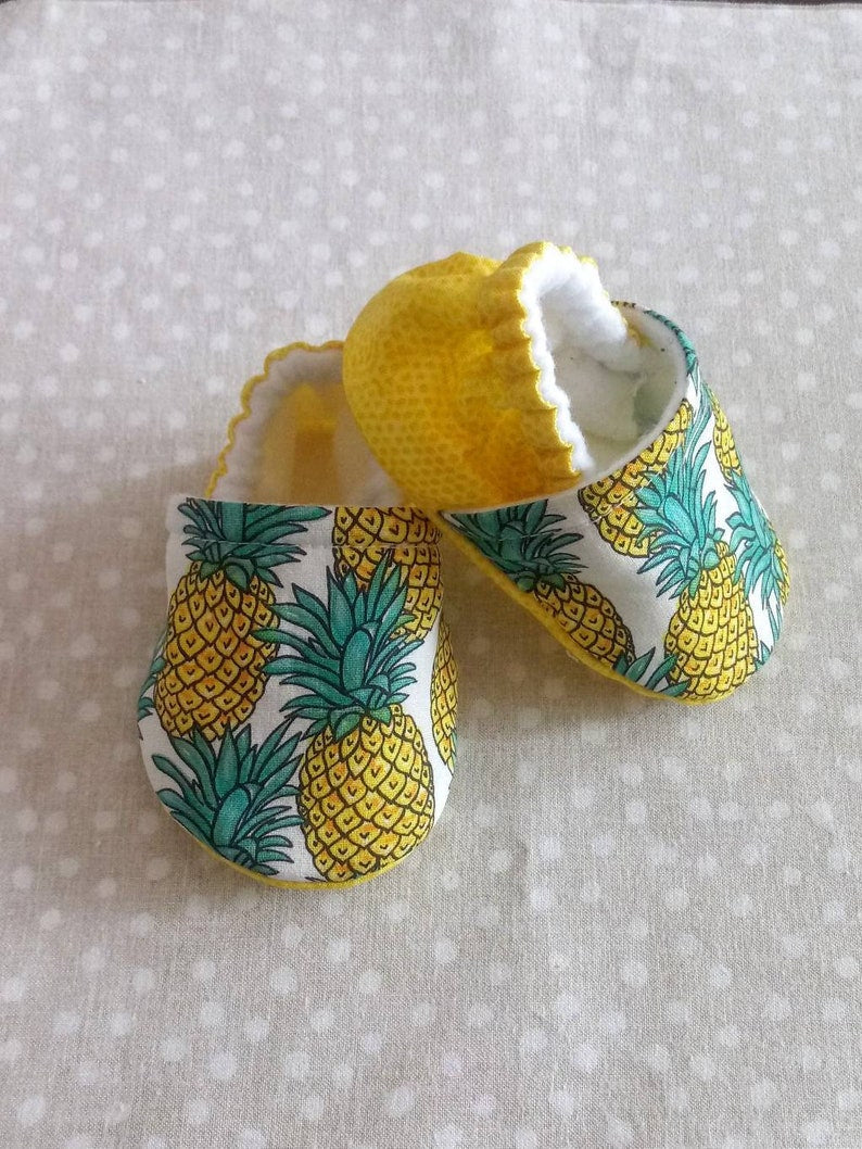 Pineapple baby shoes
