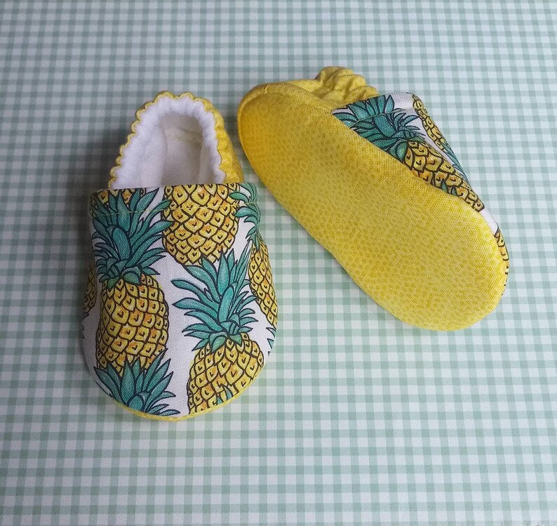 Pineapple baby shoes