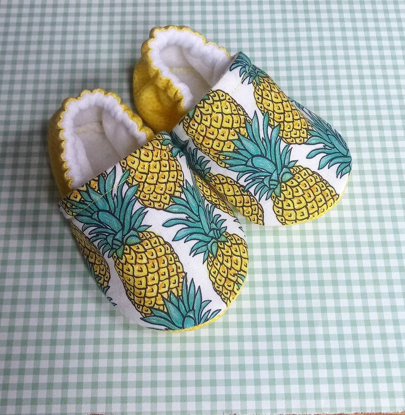 Pineapple baby shoes