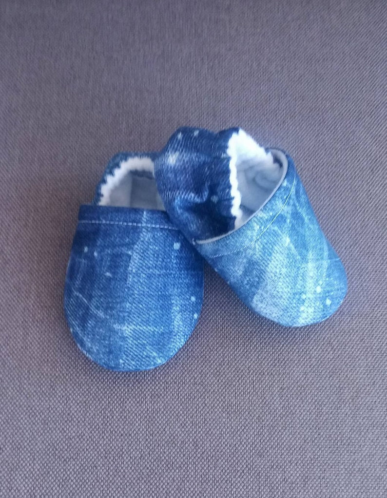 Denim baby shoes - Made to order item