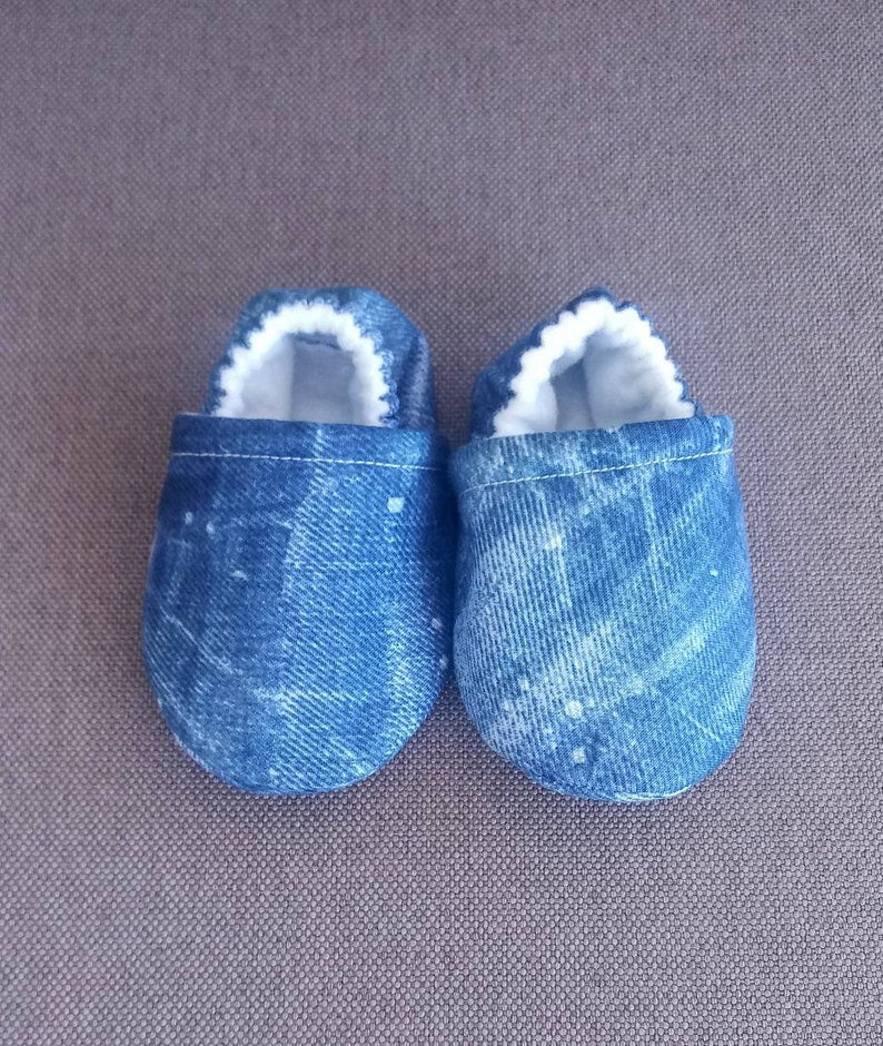 Denim baby shoes - Made to order item