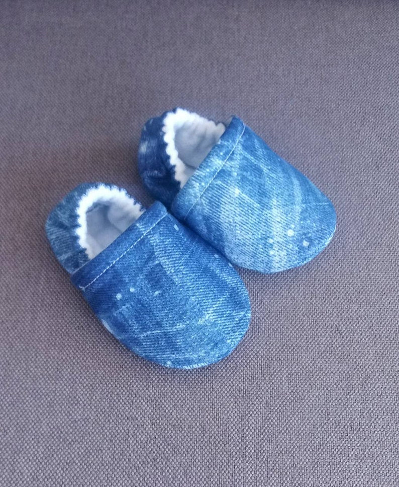 Denim baby shoes - Made to order item