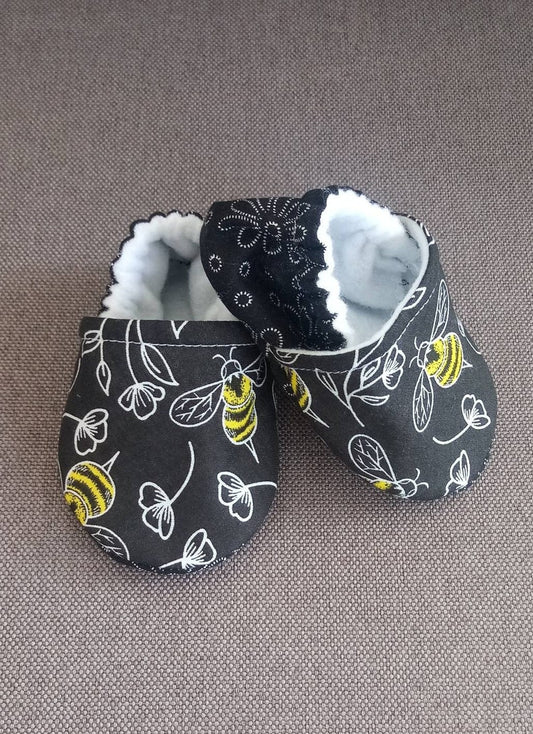 Black bee Baby shoes, Yellow Bee soft baby shoes