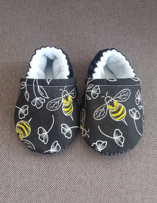 Black bee Baby shoes, Yellow Bee soft baby shoes