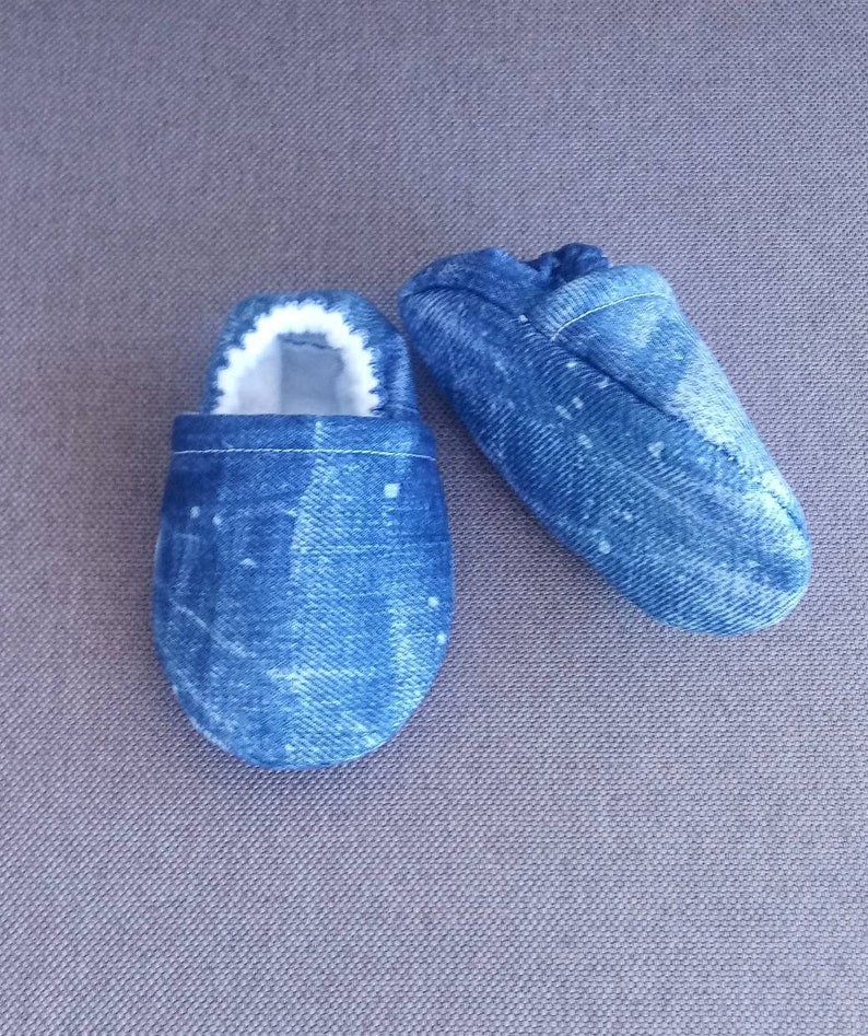 Denim baby shoes - Made to order item