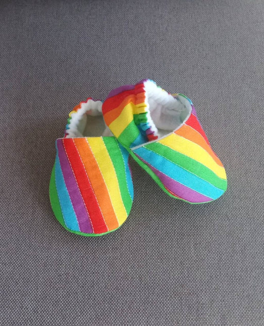 Rainbow theme baby shoes