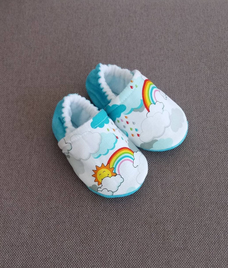 Rainbow baby soft shoes
