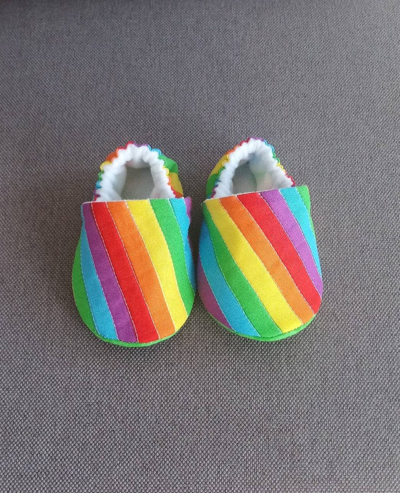 Rainbow theme baby shoes