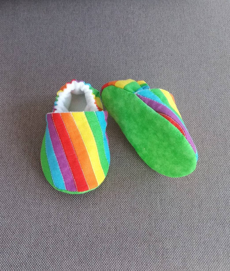 Rainbow theme baby shoes