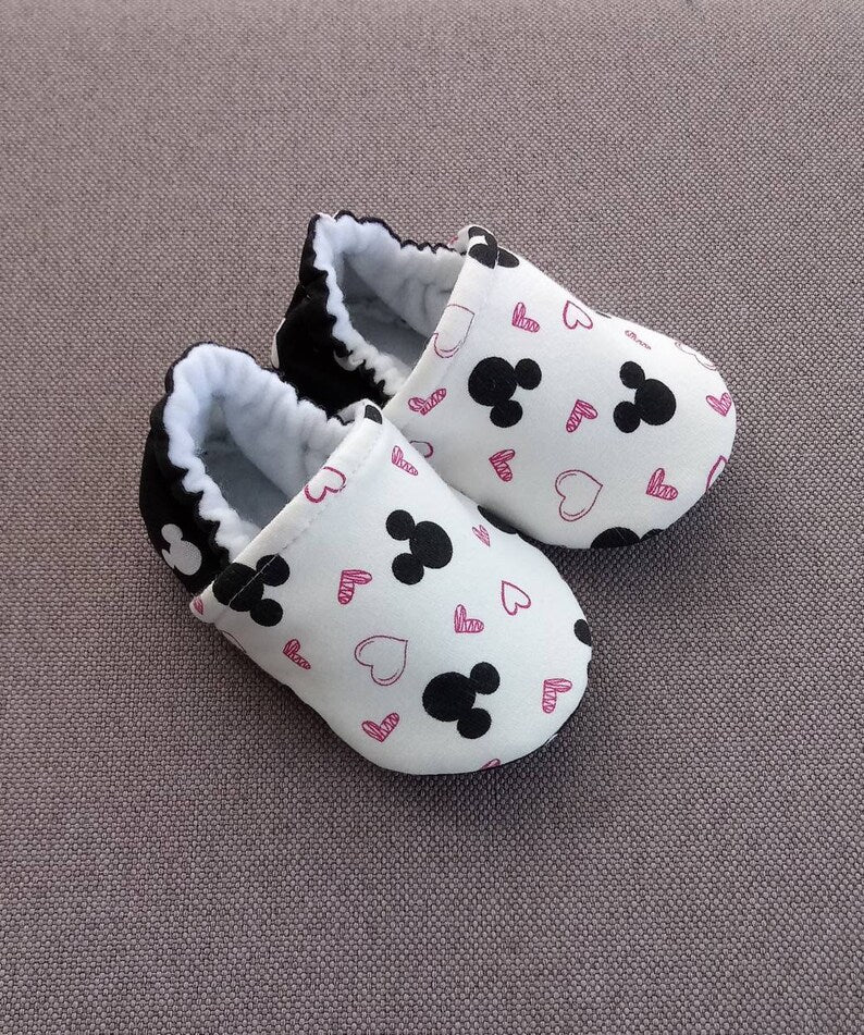 Inspired Mickey Ears soft baby shoes