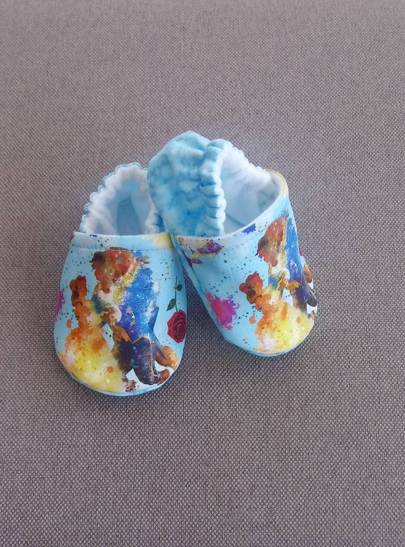 Theme Beauty and Beast inspired baby shoes
