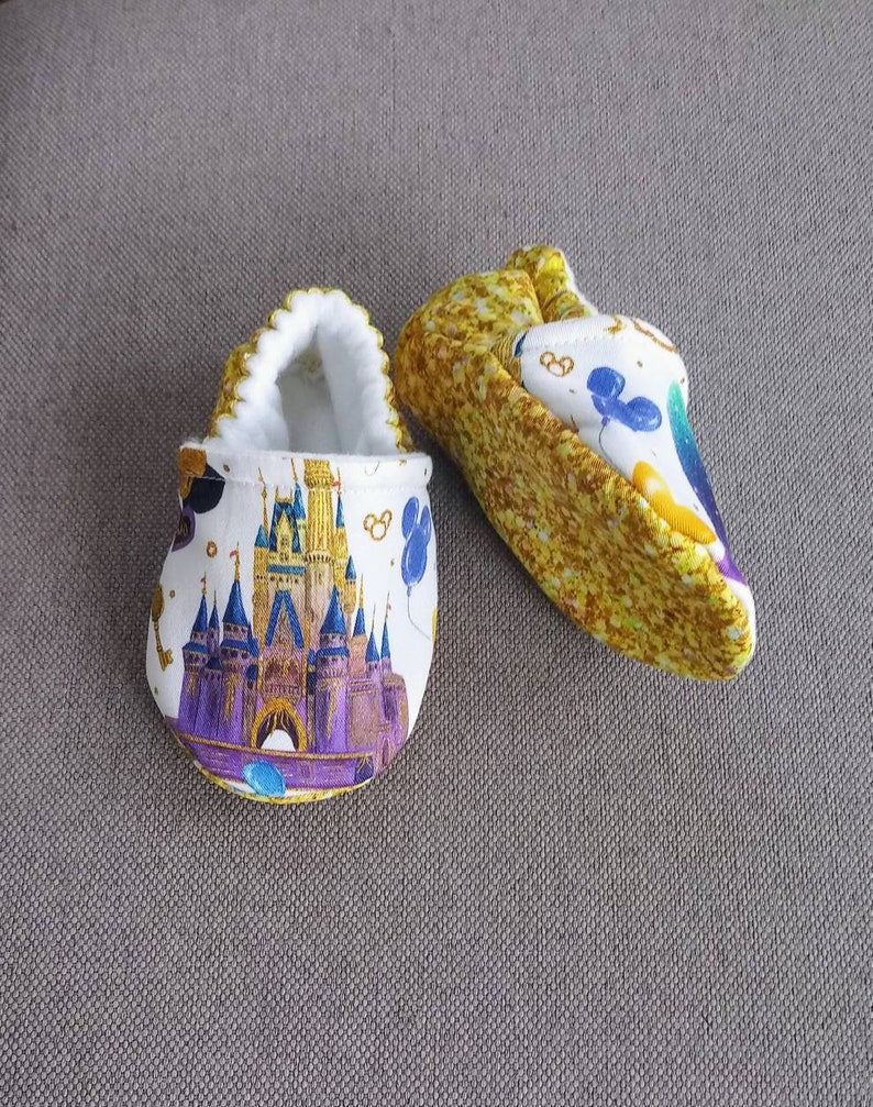 Disney castle theme baby shoes