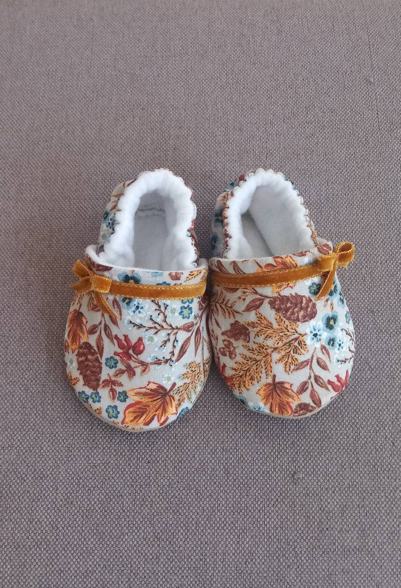 Floral baby shoes , Wildflowers baby shoes