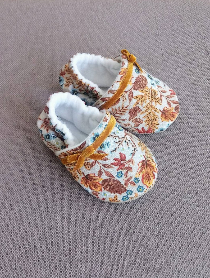 Floral baby shoes , Wildflowers baby shoes