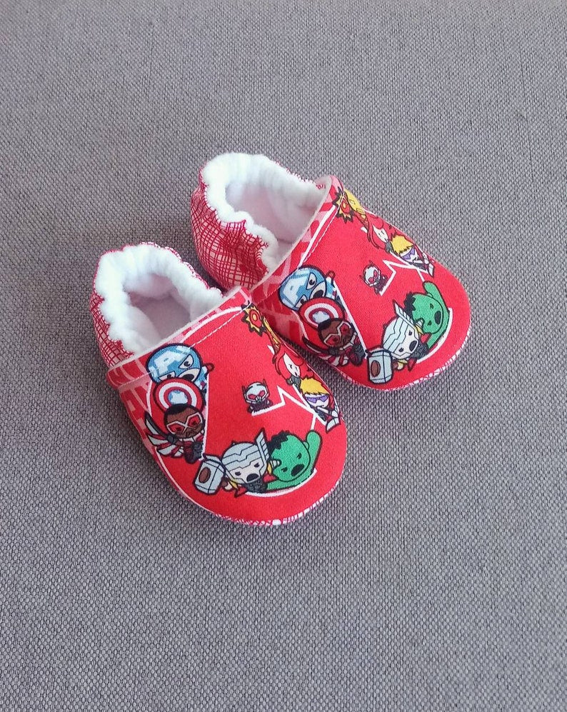Inspired Avengers style baby soft shoes