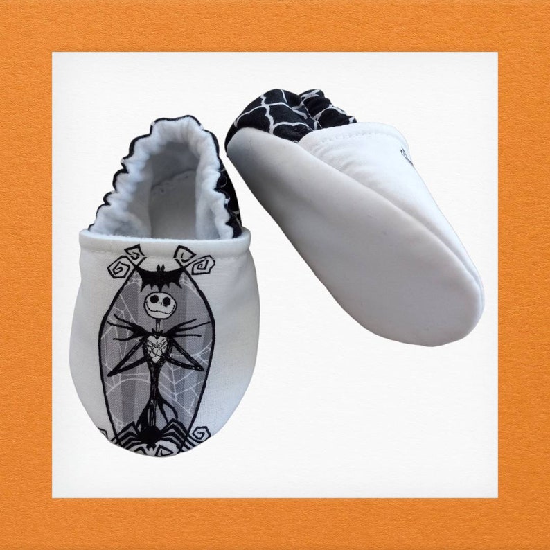 Inspired Nightmare before Christmas baby shoes. Jack and Zero baby shoes
