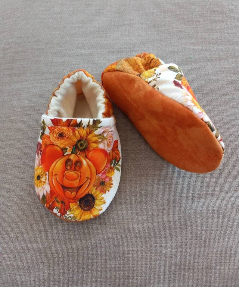 Fall Ears Halloween - Pumpkin Ears baby shoes