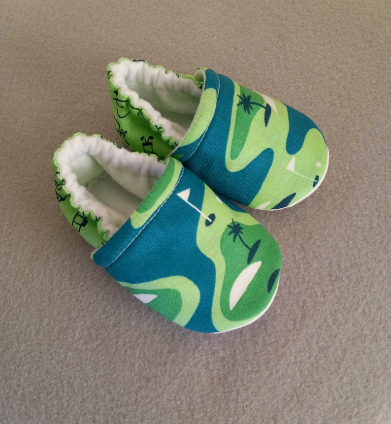 Golf theme baby shoes
