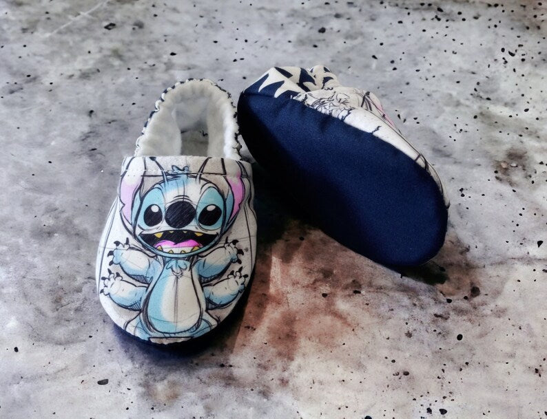 Inspired blue aliend baby shoes