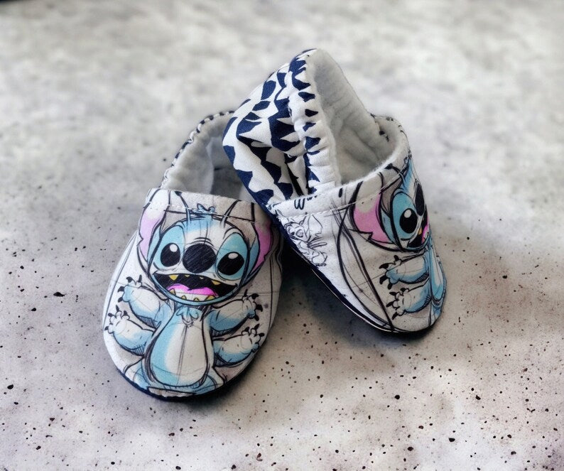 Inspired blue aliend baby shoes