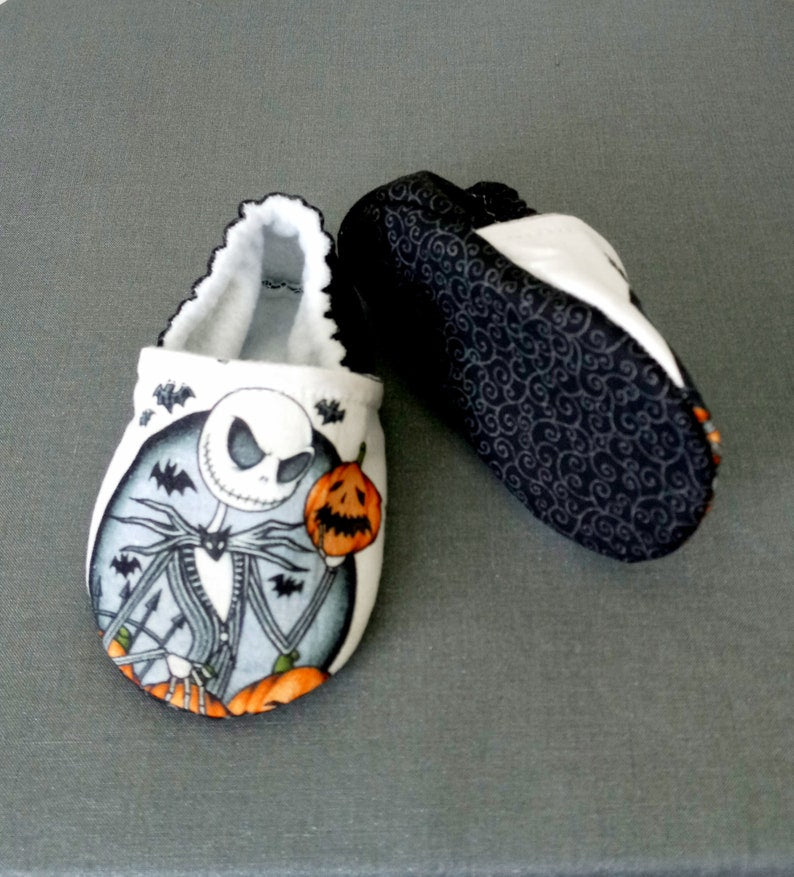 Jack inspired Christmas baby shoes