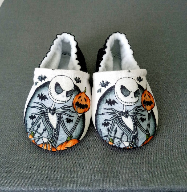 Jack inspired Christmas baby shoes