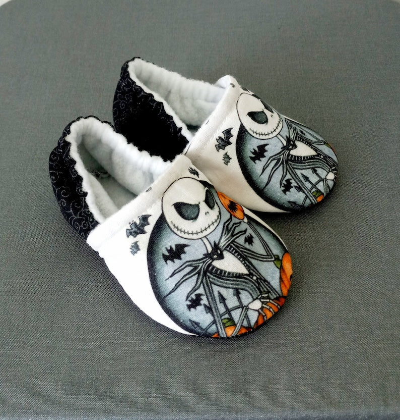 Jack inspired Christmas baby shoes