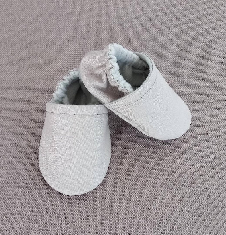 Gray soft baby shoes
