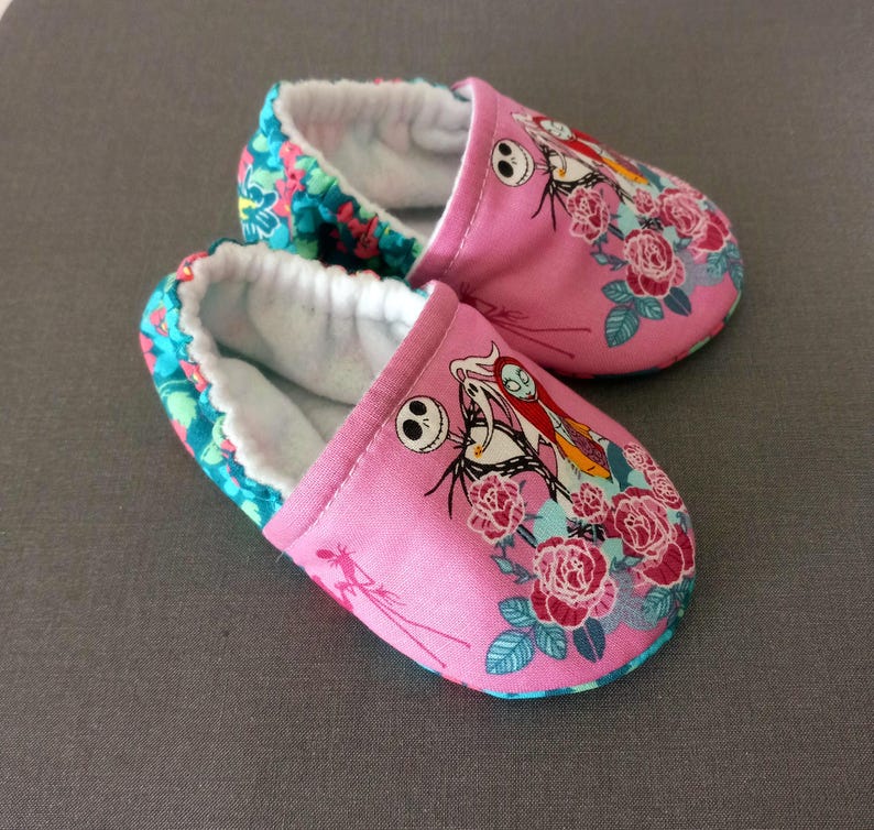 Inspired Nightmare before Christmas baby shoes. Jack and Sally baby shoes