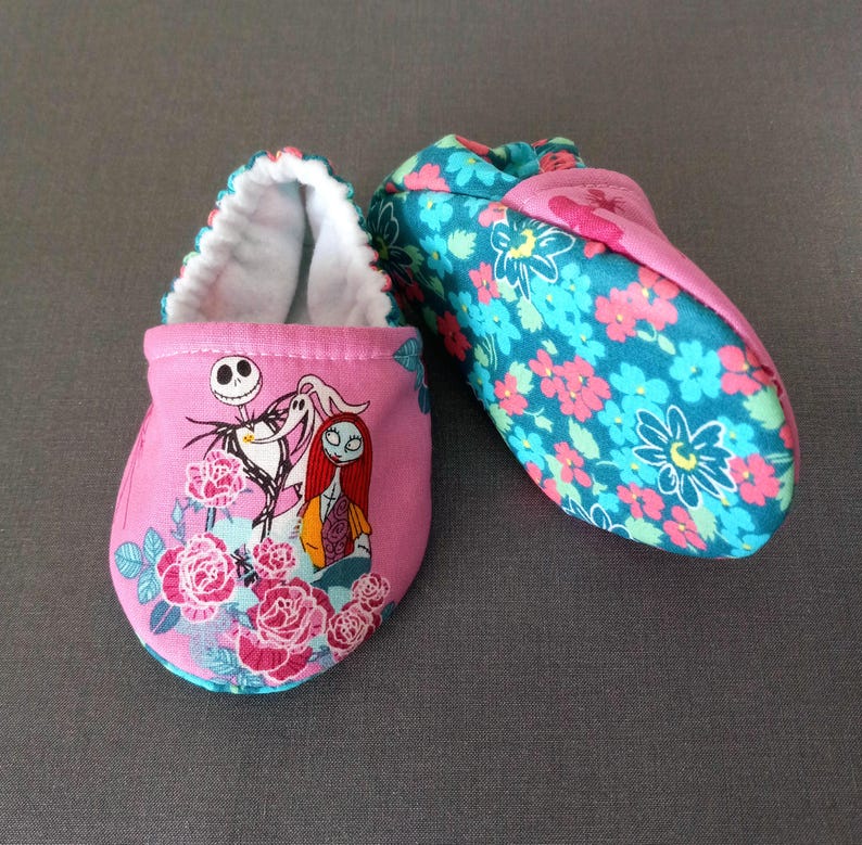 Inspired Nightmare before Christmas baby shoes. Jack and Sally baby shoes